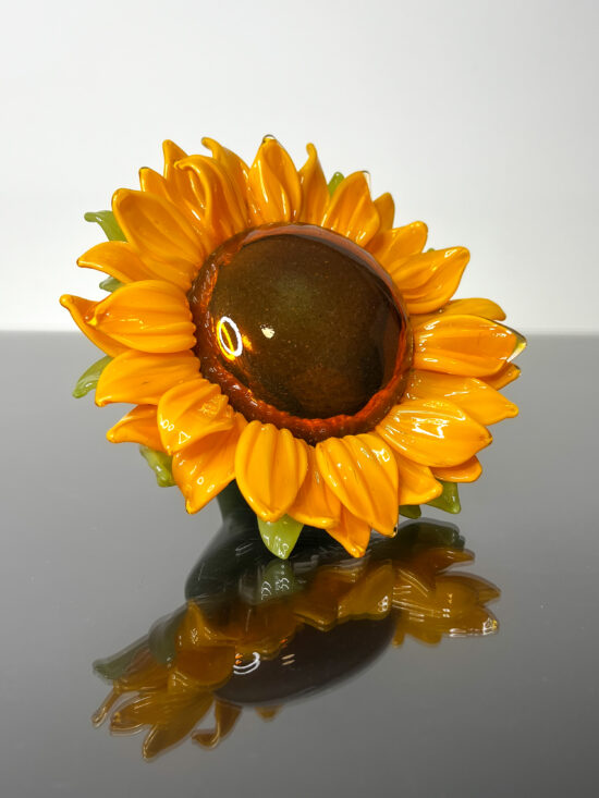 mirrored sunflower on hold for denica