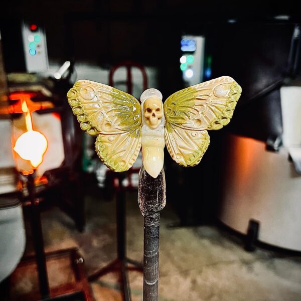 Glass Moth Sculpture by Minhi England