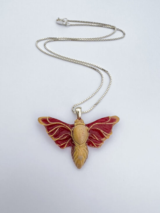 moth pendant necklace$75