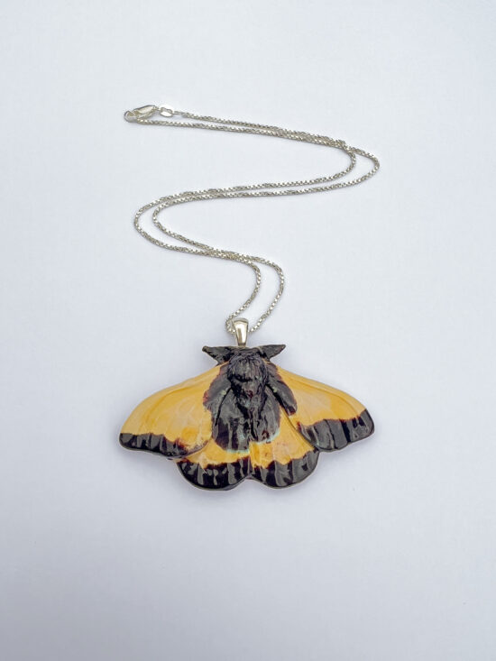 moth pendant necklace$75