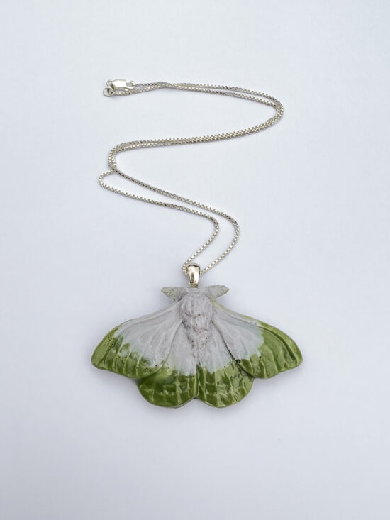 moth pendant necklace$75